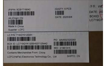 Lenovo 5CB1T18042 C-Cover with keyboard, Hungarian, RGB Backlight, UK