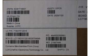 Lenovo 5CB1T18051 C-Cover with keyboard, Slovenian, RGB Backlight, UK