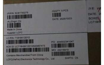 Lenovo 5CB1T50279 C-Cover with keyboard, Hungarian, Luna Grey, Non-Backlight, UK