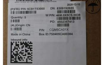 Lenovo 5CB1T53000 C-Cover with keyboard, Czech Slovakian, Arctic Grey, Backlight, UK