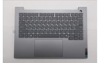 Lenovo 5CB1T53024 C-Cover with keyboard, Ukraine, Arctic Grey, Backlight, US