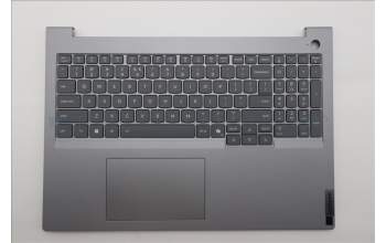 Lenovo 5CB1T57600 C-Cover with keyboard, US English Euro, Arctic Grey, Backlight, US