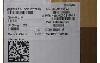 Lenovo 5CB1T57675 C-Cover with keyboard, US English Euro, Arctic Grey, Backlight, US