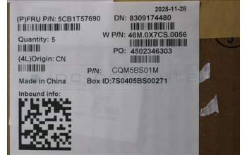 Lenovo 5CB1T57690 C-Cover with keyboard, Russian, Arctic Grey, Backlight, US