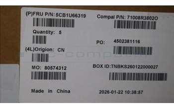 Lenovo 5CB1U66319 C-Cover with keyboard, Slovenian, 24-Zone RGB Backlight, UK