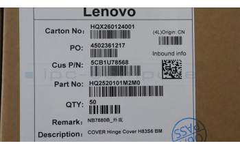 Lenovo 5CB1U78568 Hinge Cover, 83S6, Breeze Moss