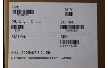 Lenovo 5D10S40162 Lenovo LCD Module, 14\", WUXGA, Non_Touch, Glare, OLED, 400nit, 100%DCI-P3, Luna Grey, W/FHD+IR Camera