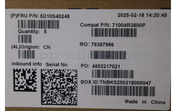 Lenovo 5D10S40248 Lenovo LCD Module, 14\", 2.8K, Touch, Glare, OLED, 500nit, 100%DCI-P3, Luna Grey, Color Calibration