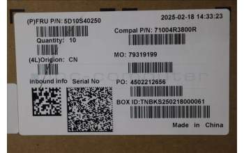 Lenovo 5D10S40250 Lenovo LCD Module, 14\", WUXGA, Touch, Glare, OLED, 400nit, 100%DCI-P3, Luna Grey, Color Calibration