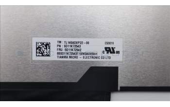 Lenovo 5D11K72542 Lenovo DISPLAY,14\",WQXGA+,Anti-Glare,IPS,400nit,100%sRGB