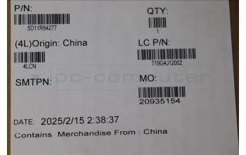 Lenovo 5D11R64277 Lenovo LCD Module, 16\", 2.8K, Non_Touch, Glare, OLED, 500nit, 100%DCI-P3, Color Calibration