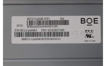 Lenovo 5D20X67389 Lenovo DISPLAY, 27\", WQHD, Non_Touch, Anti-Glare, IPS, 400nit, 99%sRGB