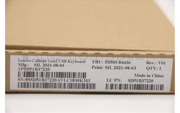 Lenovo 5D50U84436 Keyboard External,USB,Arabic,Black,Non_Backlight