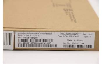 Lenovo 5D50U84467 Keyboard External,USB,Swiss French/German,Black,Non_Backlight