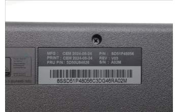 Lenovo 5D50U84626 AI Keyboard External,USB,Danish,Black