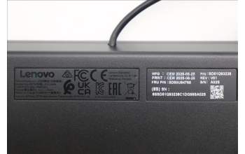 Lenovo 5D50U84768 AI Keyboard External, USB, Ukraine, Black