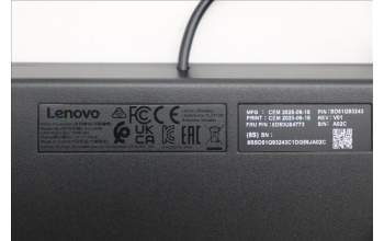 Lenovo 5D50U84773 AI Keyboard External, USB, Bulgarian, Black