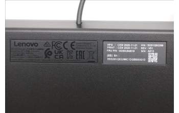 Lenovo 5D50U84819 Keyboard External, USB, Belgium English, Luna Grey