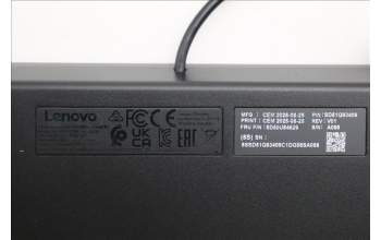 Lenovo 5D50U84829 Keyboard External, USB, German, Luna Grey