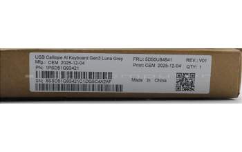 Lenovo 5D50U84841 Keyboard External, USB, Portuguese, Luna Grey