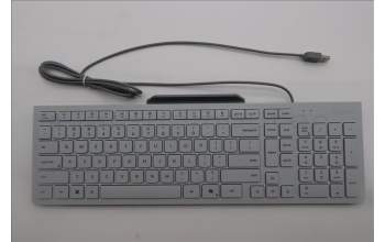 Lenovo 5D50U84863 Keyboard External, USB, US English, Cloud Grey