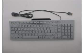 Lenovo 5D50U84874 Keyboard External, USB, French, Cloud Grey