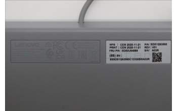 Lenovo 5D50U84889 Keyboard External, USB, Portuguese, Cloud Grey