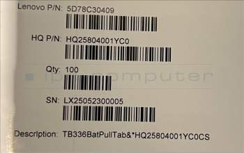 Lenovo 5D78C30409 TB336 Bat Pull Tab&HQ25804001YC0 CS