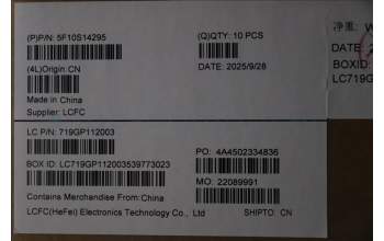 Lenovo 5F10S14295 FAN FANL 83LY THM_ROW_ AVC