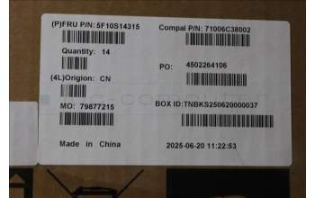 Lenovo 5F10S14315 FAN Thermal w/Fan C 83JE X2X4 PK