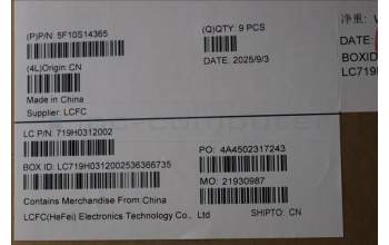 Lenovo 5F10S14365 FAN 83RV THM W/Plate