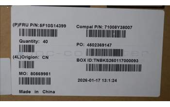 Lenovo 5F10S14399 Thermal module w/Fan 83SG FCN R910C