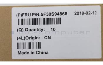 Lenovo 5F30S94868 FINGER_PRT FINGPRINT W/FFC C 81N6_PTN