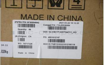 Lenovo 5F30S94942 FINGER_PRT FP BD C 21A4 w/BTN&FFC MG