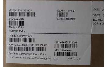 Lenovo 5G11H21135 Aladdin INTEL GBM FAN DC5V L+R