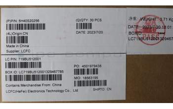 Lenovo 5H40S20256 HEATSINK Heatsink L 82H9 DIS TAISOL