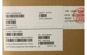 Lenovo 5H40S20344 Thermal Module 82JK FCN