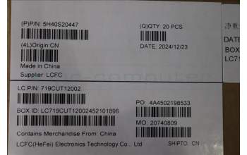 Lenovo 5H40S20447 HEATSINK Thermal module L 82QY TAISOL