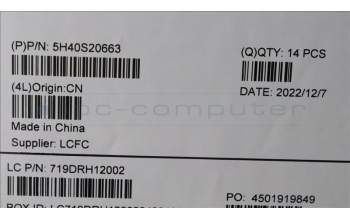 Lenovo 5H40S20663 Heatsink L 82UG TAISOL