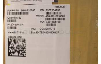 Lenovo 5H40S20746 Thermal module W82R7 FCN TPD