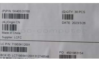 Lenovo 5H40S20768 Heatsink L 82YT UMA AVC