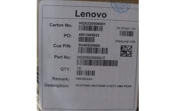 Lenovo 5H40S20866 HEATSINK H 82Y7 UMA PEAK