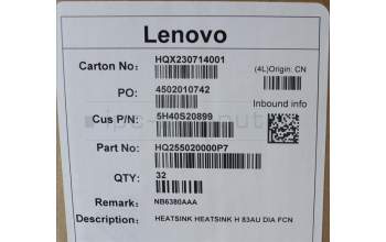 Lenovo 5H40S20899 HEATSINK HEATSINK H 83AU DIA FCN