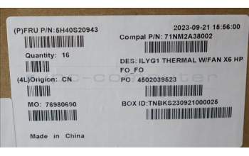 Lenovo 5H40S20943 Thermal Module 82Y3