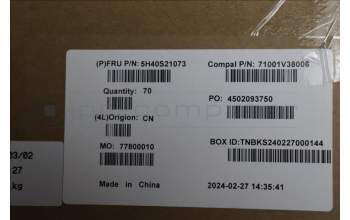 Lenovo 5H40S21073 Heatsink C 83DD HY