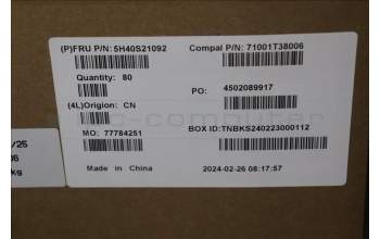 Lenovo 5H40S21092 Heatsink C 83DB HY