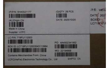 Lenovo 5H40S21177 Heatsink L 83LK GN20 TAISOL