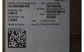 Lenovo 5H40S21375 Heatsink W21US KIPO