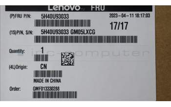 Lenovo 5H40U93033 HEATSINK TCO9.0 Cooler kit for 65W CPU