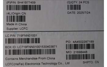 Lenovo 5H41B77459 LP450_SWG_THM_ASSY WEIHONG